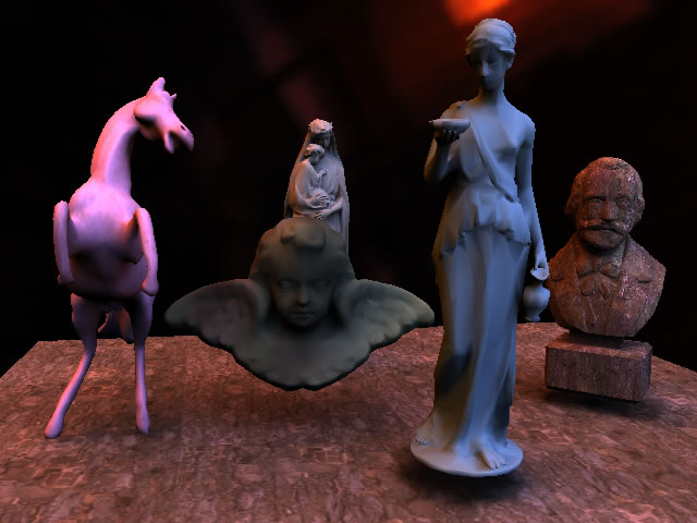 PSF 기술에 의한 동적 PRT는 개별 3D 객체의 변형은 허용되지 않지만 위치 이동이나 회전은 허용된다